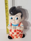 Bob s Big Boy 8-1 2  Coin Piggy Bank Advertising Souvenir Soft Vinyl Vintage