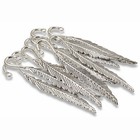 10 Metal Bookmarks - Small Silver Feather - Custom Bookmark Set - Book Lover