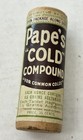 Pape   s Cold Compound Antique Unopened Wooden Medicine Tube 1932 Sterling Wv