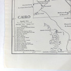 Antique Cairo Egypt City Map From Encyclopedia Pre-war Wwi 1910s 1911