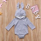 Newborn Infant Baby Girls Rabbit Clothes Hooded Jumpsuit Romper Bodysuit Outfits