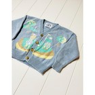 Vintage Kids Golf Theme Novelty Print Chunky Sweater Cardigan  Size 2t