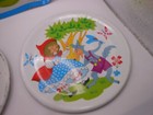Vtg Ohio Art Childs Tin Tea Set 2 Plates   Tray  Little Red Riding Hood 420a175