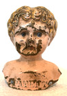 Rare Antique Victorian Metal Doll Head Patent No 1 Spelter Toy Bust 3   