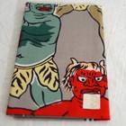 Japanese Tenugui Tapestry Hand-dyed Fabric Panel Oni Demon Yokai Reprint