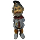 Vintage Elf Christmas Ornaments Gnome Pixie Hand Painted Plastic Mold 3 