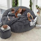 Super Sized Fluffy Comfy Cozy Bean Bag Chairs With Fill - 5ft  6ft  7ft Giant Be