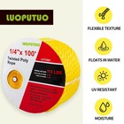 Yellow Twisted Polyprolene Rope 1 4 100ft Heavy Duty Poly
