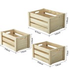 Wooden Crate large Nesting Wood Crates With Handles  Decorative Hand Crafted    