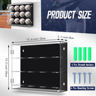 Acrylic Baseball Display Case Wall Mounted Display Holder Shadow Box Clear Baseb