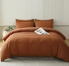  Queen Size Pumpkin Color Comforter Set Terracotta Bedding Warm Comfy Caramel 