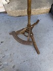 Antique American Rustic Industrial Factory - Mill Workers Cast Iron Stool Cfs Co