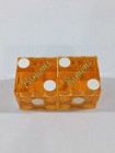 Binions Casino Las Vegas  Nv Yellow Dice Pair   Tube Great For Any Collection  1