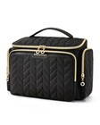 Travel Toiletry Bag  Large Wide-open Travel Bag For Toiletries  Makeup Black