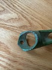 Vintage 5-tine Barbed Frog Eel Fishing Gig Metal Spear Head Green Paint