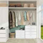 Paproos Modern White 4 Drawer Dresser  Chest Of Drawers For Bedroom  Storage Cab