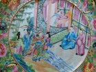       19th Century Antique Chinese Export Famille Rose Plate  Mandarin Noble Family