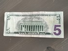  5 Federal Reserve Note Error Bill Serial Qi05067953a Circulated