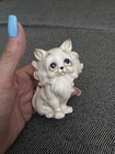 Vintage Figurine Cat White Kitten W  Whiskers Japan Persian