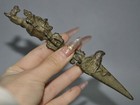6  Old Tibet Buddhism Bronze Mahakala Vajra Phurpa Dagger Equipment Statue