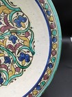 Vintage Jerusalem Art Pottery Hand Painted Floral Ceramic Bowl Wall Hanger 