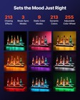 Vevor Led Lighted Liquor Bottle Display Home Bar Shelf 2 Tiers 24 Inches Acrylic