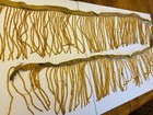 Vintage Gold Glass Beaded Fringe Trim Lot 4    Flapper Dress 50   