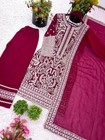 Attractive Faux Georgette Kurta Palazzo With Dupatta For Women   Girls
