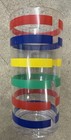 Set Of 8 Vintage Rainbow Fiesta Hj Stotter Tumblers Plastic Glasses Stackable