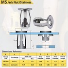 Stainless M5 Jack Nut With Installation Tool Threaded Insert Nuts Blind
