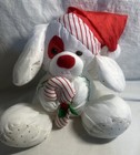 Vintage Fisher Price Puffalump Christmas Puppy Dog Candy Cane Nylon 1990 Toy