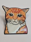 Orange Cat Flat Ears Lapel Pin