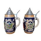 Vtg German Beer Stain Set Of Two 8 Inch