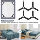 4bed Sheet Fasteners Adjustable Elastic Suspenders Straps Mattress Covers Clips