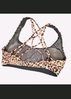 Victoria s Secret Leopard Print Crossback Sports Bra Size S Medium Support