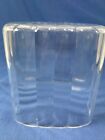Lucite Plastic Acrylic Tissue Box Holder  Square Cube  Ribbed 5 3 4 X 5 3 4   