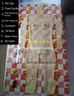 Transparent Latex Gummi Catsuit Open Face  Toes Women Sheath 0 4mm