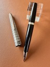 Pilot Fountain Pen Elite Black Checks F-nib 18k-750 H276 Vintage Made In 1976