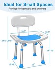 Homland Shower Chair For Inside Shower With Removable Back  Aluminum Frame