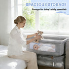 Stable 3-in-1 Baby Bassinet  Portable Bedside Sleeper With Mesh Sides