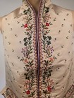 Late 18th - Early 19th C Hand Emb Silk Waistcoat W Shamrocks   Florals