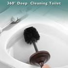 Bronze Toilet Brush And Holder Set Stainless Steel For Bathroom Heavy Duty Bowl