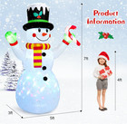 7ft Inflatable Snowman With Colorful Rotating Leds Outdoor Christmas Yard Decor