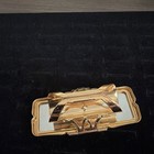 Vintage 1960s Stratton Lipview Lipstick Mirror Holder Gold Tone Scrollwork Engra