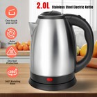 2l Electric Steel Tea Water Kettle Hot Water Boiler Heater  1500w Quick Heating