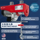 Electric Hoist Hoist Pulley System  1320 Lb Electric Winch With 20 Ft Control