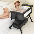 3 In 1 Baby Bassinet Bedside Sleeper For Baby bedside Cribs With Storage Basket