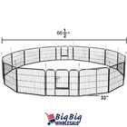 32  Tall Folding 16-panel Heavy Duty Metal Dog Playpen Exercise Fence Kennel