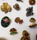 Lapel Pins Vintage To Now Fraternal Animal Mixed Enamel Metal Lot Of 80
