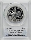 2013-w  100 One-ounce Platinum Eagle Pcgs Pr70